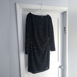 Chaps size 16 black sparkley evening dress